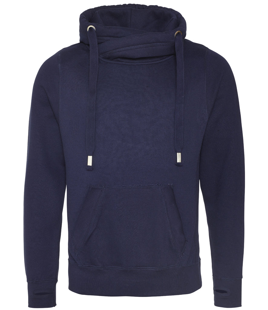 Navy Blue colour Hoodie with a high cross neck printed with the words "If you gain the trust of a horse you will have a friend for life" and a line drawing of a horse