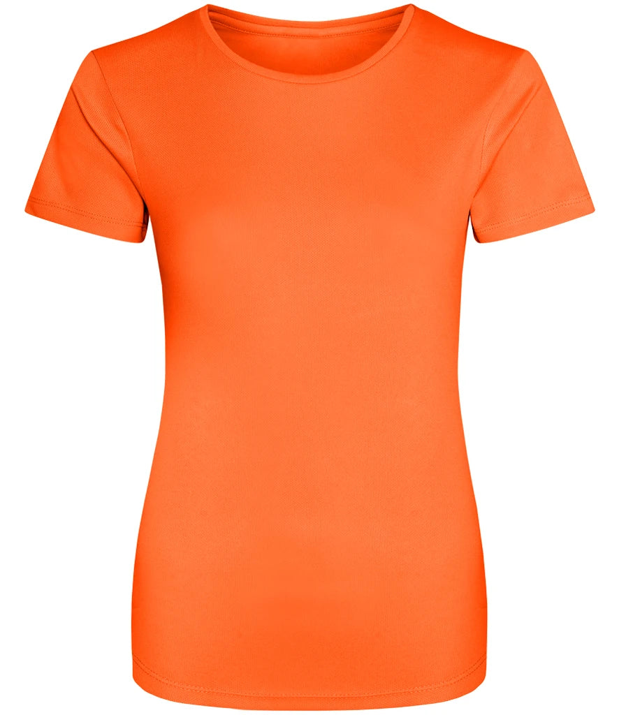 Orange t-shirt on a white background